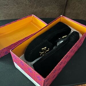 Brand new Tory Burch black moccasins